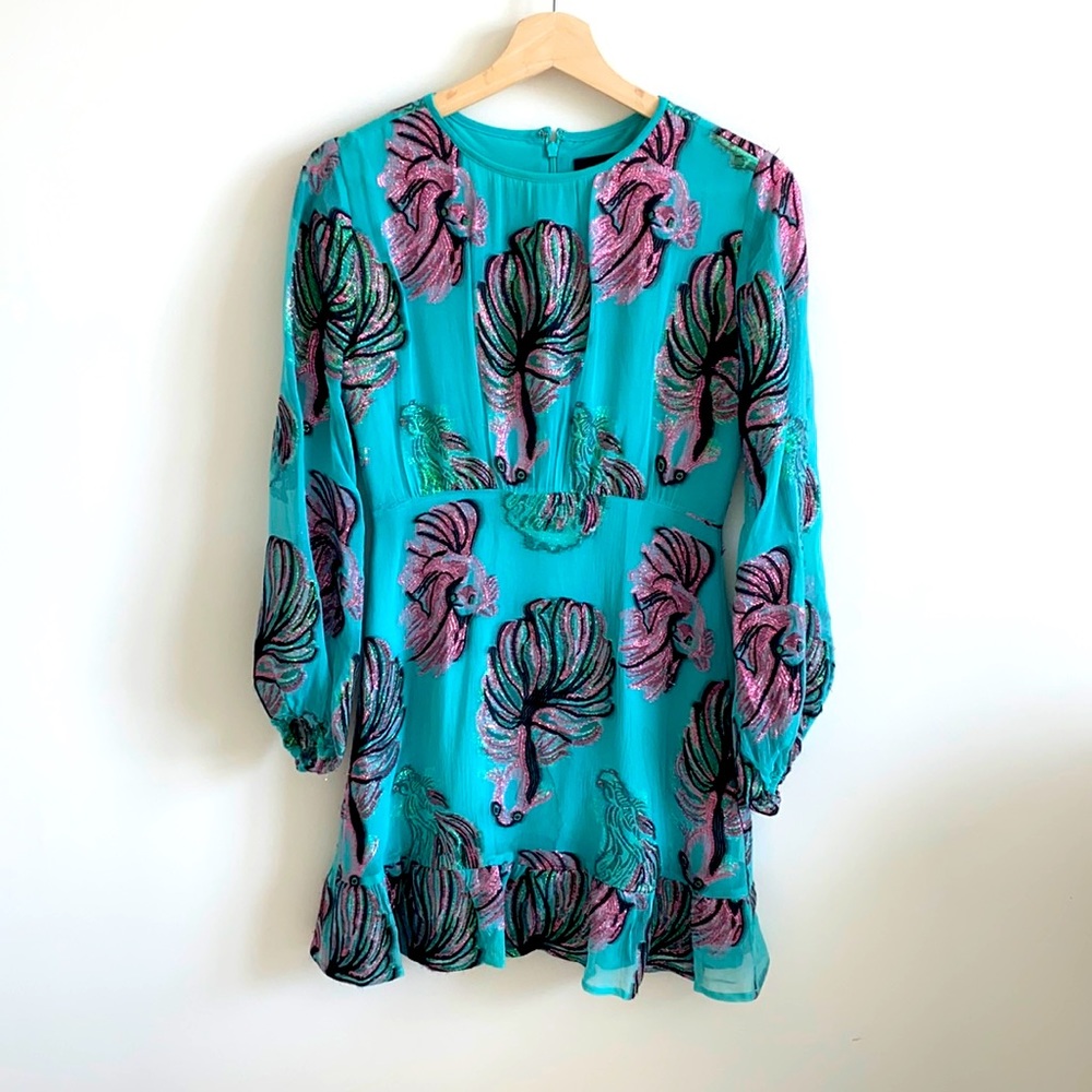 Cynthia Rowley Shimmer Koi Fish Dress